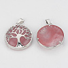 Watermelon Stone Glass Pendants G-S292-10K-P-2
