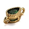 Real 18K Gold Plated Brass Micro Pave Cubic Zirconia Links Connectors ZIRC-L100-007G-3
