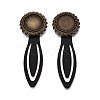 Alloy & Iron Bookmark Cabochon Settings PALLOY-N184-06AB-1