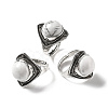 Natural Howlite Adjustable Rings G-P560-03AS-01-4