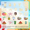 1Set Laser Cut Wood Shapes Pendants WOOD-CJ0002-23-8