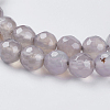 Natural Grey Agate Beads Strands G-G580-6mm-08-3