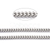 Tarnish Resistant 304 Stainless Steel Cuban Link Chain STAS-B019-02B-P-2