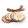 Wood Cutouts Ornaments WOOD-WH0112-76-2