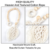 Cotton Macrame Leaf Tassel Curtain Tiebacks AJEW-WH0038-38B-6