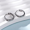 304 Stainless Steel Clear Cubic Zirconia Hoop Earrings EJEW-D331-18C-P-4