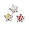 Eco-friendly Brass Micro Pave Cubic Zirconia Slide Charms KK-D079-14P-1