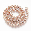 Electroplated Natural Lava Rock Beads Strands G-T061-55C-6mm-2