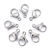 Tarnish Resistant 304 Stainless Steel Lobster Claw Clasps STAS-AB13-1
