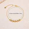 Elegant Brass Heart Beaded Anklets for Women SJ8004-4