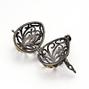 Teardrop Brass Hollow Cage Pendants KK-L083-09AB-RS-2