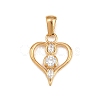 316 Surgical Stainless Steel Micro Pave Clear Cubic Zirconia Pendants STAS-A137-02A-G-1