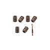 6Pcs Antique Style Groove Column Shape Brass Beads FIND-NB0005-34C-7