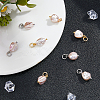 8Pcs 2 Colors Plastic Imitation Pearl Baroque Irregular Pendants PALLOY-FH00109-4