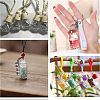Transparent Glass Wishing Bottle Pendant Decoration HJEW-PH0001-29-6
