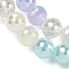Electroplate Glass Beads Strands EGLA-D300-06-8mm-12-4