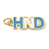 Brass Enamel Pendants KK-CBAA41C-17B-G-1