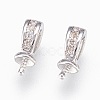 Brass Cup Pearl Peg Bails Pin Pendants LS-KK-P150-17P-1