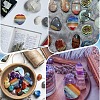 2Pcs 2 Styles Chakra Natural Gemstone Figurines AJEW-AR0001-89-5