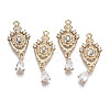 Brass Micro Pave Cubic Zirconia Links X-KK-R111-041-B01-1