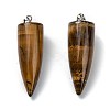 Natural Tiger Eye Pointed Pendants G-D040-01P-B05-2