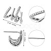 Crystal Rhinestone Claw Stud Earrings JE918A-2