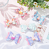 4 Sets 2 Style Baby Girl Hair Bowknot with Bunny Alligator Hair Clips Set MRMJ-GL0001-04-5