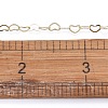 Brass Heart Link Chains CHC-G005-27G-8