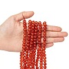 Spray Painted Crackle Glass Beads Strands CCG-Q001-8mm-09-4