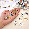 24Pcs 12 Style Rack Plating Brass Enamel Pendants ENAM-SZ0002-80-3