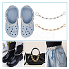 Nbeads 1 Set Alloy Crystal Rhinestone Hamsa Hand with Evil Eye Link Shoe Decoration Chain FIND-NB0004-11-6