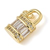 Rack Plating Brass Micro Pave Cubic Zirconia Pendants KK-K392-47G-2