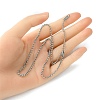 304 Stainless Steel Rolo Chain Necklace for Men Women NJEW-YW0001-18-4