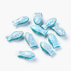 Handmade Printed Porcelain Beads PORC-E015-17A-2