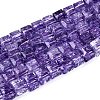 Crackle Transparent Glass Beads Strands GLAA-N062-4mm-10-1
