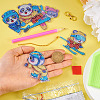 2 Sets 2 Style DIY Diamond Painting Sporting Panda Keychain Kits DIY-TA0003-80-7