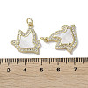 Brass Micro Pave Cubic Zirconia Pendants KK-G485-25A-G-3