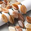 Natural Banded Agate/Striped Agate Beads Strands G-G196-A01-01-1