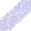 Electroplate Transparent Glass Beads Strands LS-EGLA-Q139-01A-A23-1