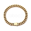 304 Stainless Steel Curb Chain Bracelets for Unisex BJEW-K283-01A-G-4