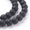 Synthetic Black Stone Beads Strands G508-1-3