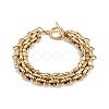 304 Stainless Steel Oval Link Chain Bracelets LS-BJEW-G759-03G-2