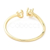 Rack Plating Brass Micro Pave Clear Cubic Zirconia Cuff Rings RJEW-C043-08G-3