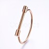 Ion Plating(IP) 304 Stainless Steel Bangles BJEW-P222-14RG-1