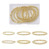 6Pcs 6 Style Synthetic Hematite Round Beaded Stretch Bracelets Set BJEW-SW0001-01-2