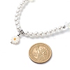 Plastic Pearl Daisy Pendant Dangle Earrings & Stretch Bracelet & Pendant Necklace SJEW-JS01256-5