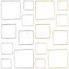 Square Brass Linking Rings KK-SC0001-76-1