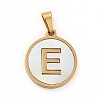 PVD Vacuum Plating 304 Stainless Steel with White Shell Pendants STAS-G268-01E-G-2