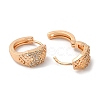 Brass Hoop Earrings with Rhinestone EJEW-K256-83KCG-2