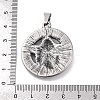 304 Stainless Steel Pendants STAS-Q339-01A-AS-3
